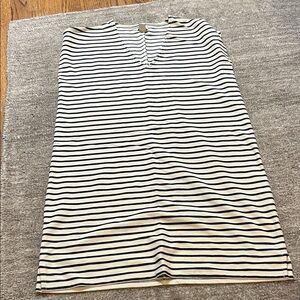 J. Crew Navy and White Striped Tunic Dress